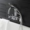 Aqua Vintage Wall-Mount Clawfoot Tub Faucet, Polished Chrome, Wall Mount AE8451DX - alternate 3